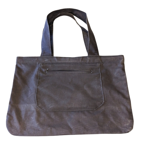 Black Canvas Tote Bag - Picture 1 of 8